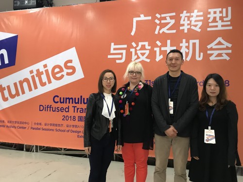 Assistant Professor Ren Yujie, Secretary General Eija Salmi, Prof. Xiao, PhD. Zhou Junling